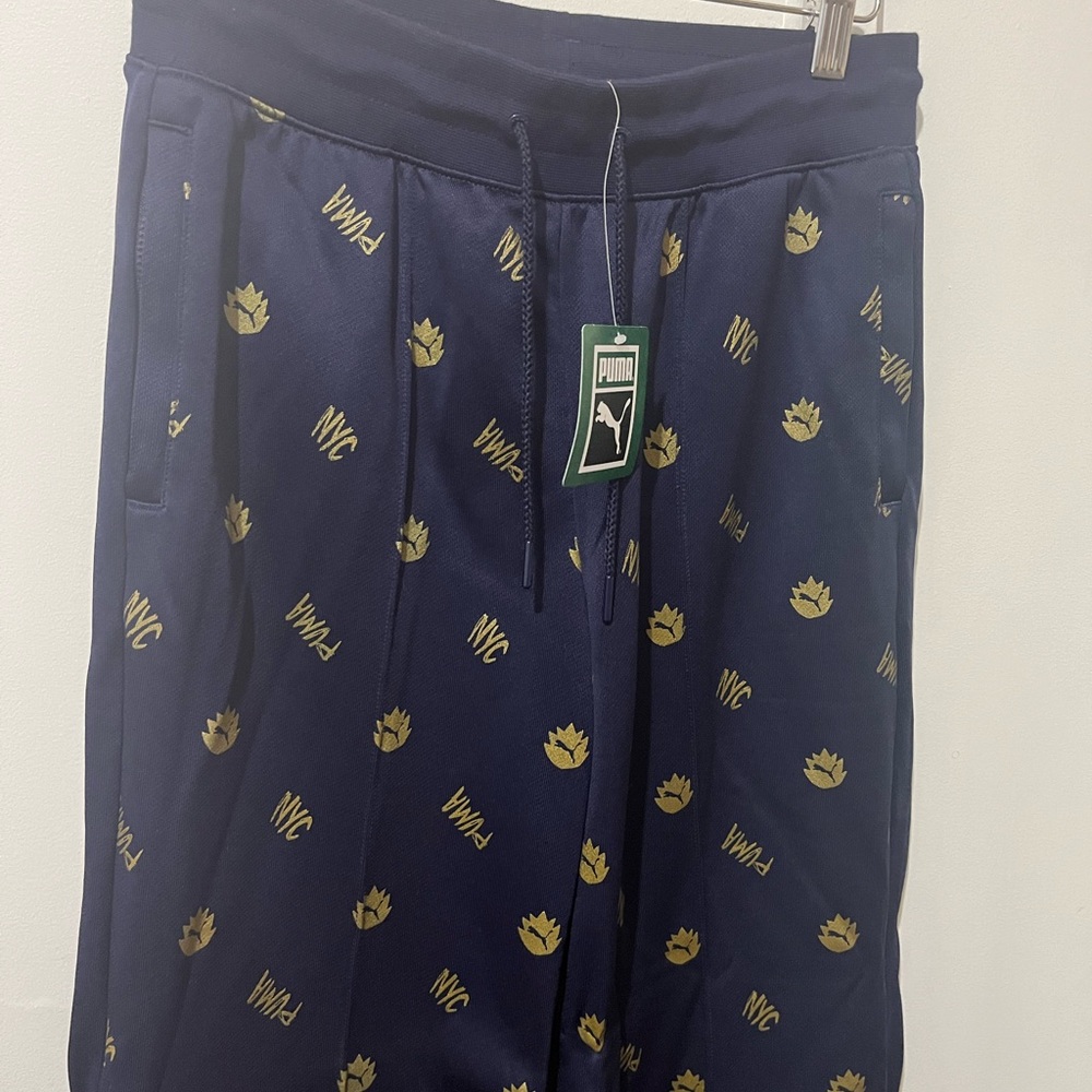 Puma Navy and Gold Track Pants